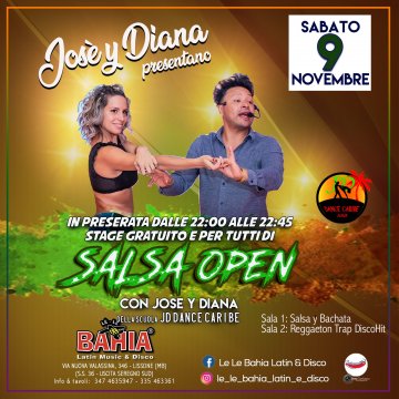 Stage gratuito di Salsa open con Josè e Diana by JD dance caribe