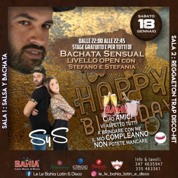 Stage gratuito di Bachata Sensual con Stefano Balla e Stefania Terreni by SyS