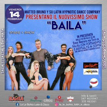 Show & Stage Gratuito per tutti di Salsa con portamento e gestualità di coppia con i Maestri Matteo Bruno e Veronica Fusco