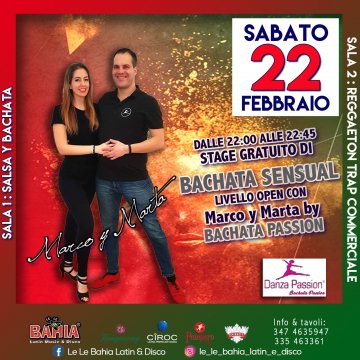 Stage Gratuito aperto a tutti di Bachata Sensual con i Maestri di Bachata Passion