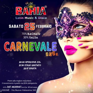 Sabato 25 Febbraio - Carnaval Party 2023