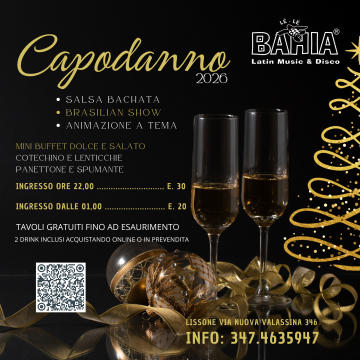 CAPODANNO 2026 A RITMO LATINO E NON SOLO....