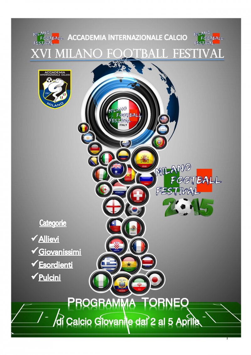 Foto - PROGRAMMA TORNEO - MILANO FOOTBALL FESTIVAL - Accademia  Internazionale Calcio