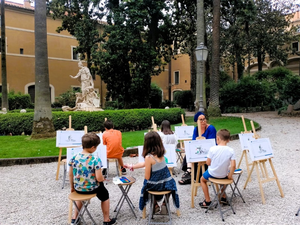 Laboratorio di pittura en plein air nel Giardino Ritrovato