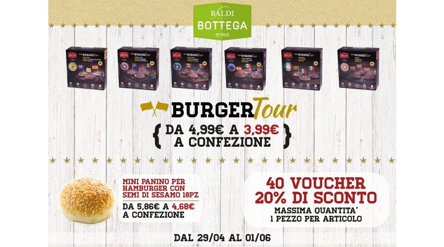 Jesi - Sconto 20% BurgerTour e Panini | Baldi Bottega | Jesi, Via della Barchetta, 8 | Tel. 073160142 | Offerta valida fino all'1/06/19 Jesi - Sconto 20% BurgerTour e Panini | Baldi Bottega | Jesi, Via della Barchetta, 8 | Tel. 073160142 | Offerta valida fino all'1/06/19