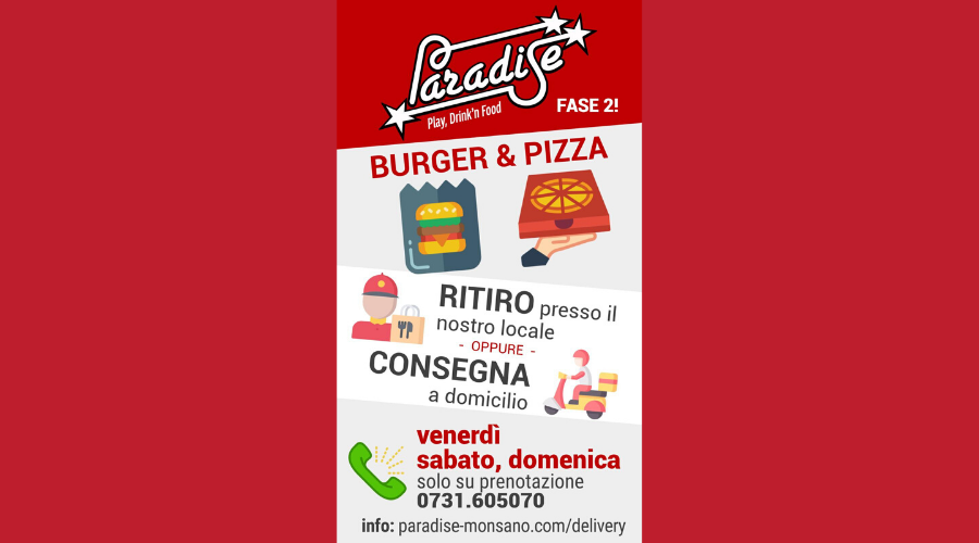Monsano - Servizio al Tavolo, Delivery e Take Away | Paradise Playcenter | Monsano, Via Emilia Romagna, 15 | Tel. 0731605070 Monsano - Servizio al Tavolo, Delivery e Take Away | Paradise Playcenter | Monsano, Via Emilia Romagna, 15 | Tel. 0731605070