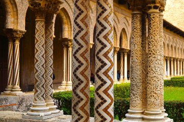 Chiostro del Duomo di Monreale: il Colonnato delle Meraviglie