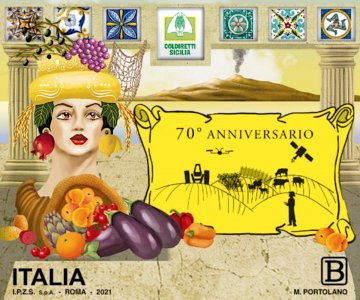 Poste Italiane dedica un francobollo ai 70 anni di Coldiretti Sicilia