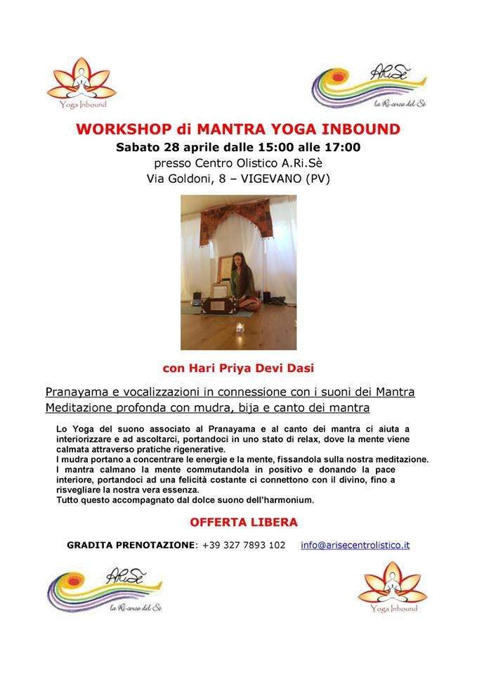 WORKSHOP DI MANTRA YOGA INBOUND
