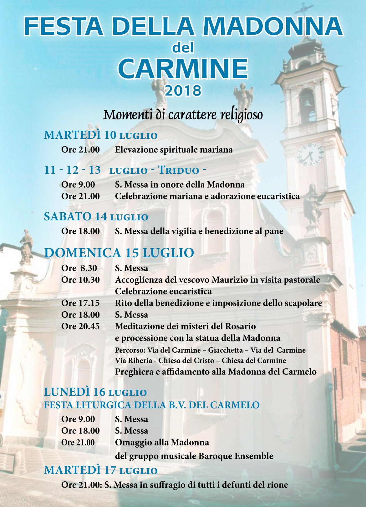 FESTA DELLA MADONNA DEL CARMINE 2018