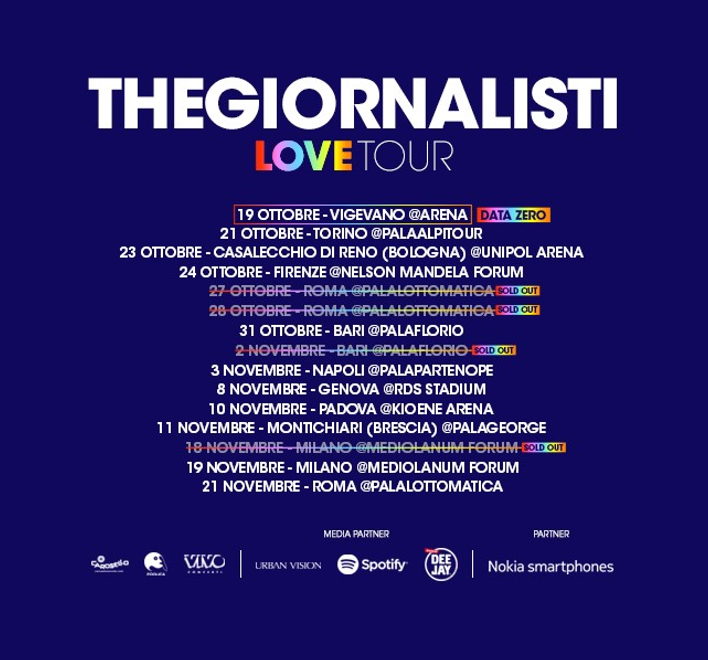 THEGIORNALISTI “LOVE TOUR 2018”