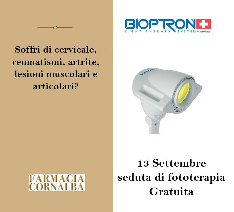 Seduta GRATUITA di fototerapia con apparecchio Bioptron!