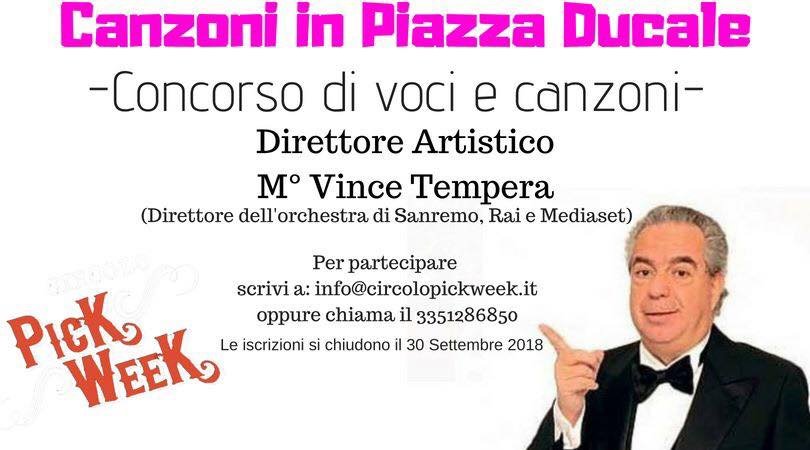 Iscrizioni al Concorso Nazionale Canzoni in piazza Ducale Iscrizioni al Concorso Nazionale Canzoni in piazza Ducale
