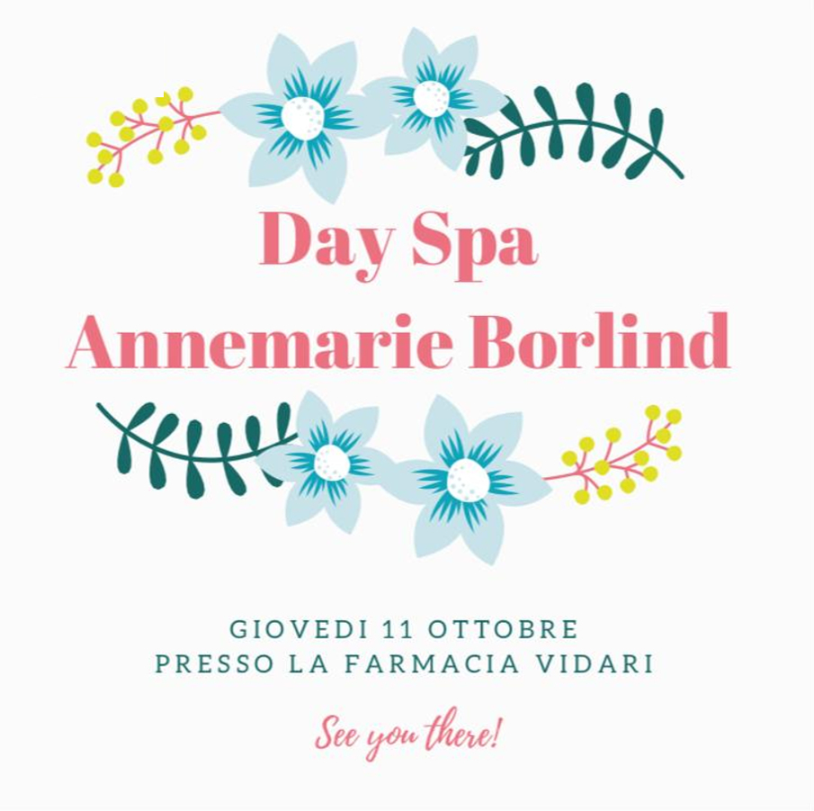 Farmacia Vidari è lieta di invitarvi al Day Spa, Giovedì 11 Ottobre