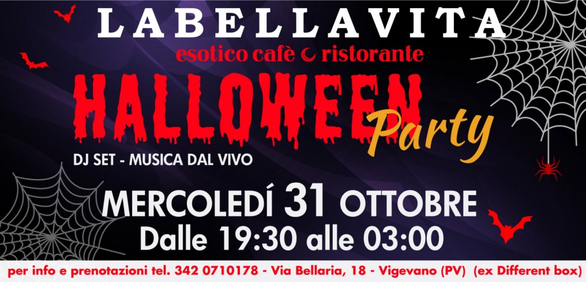 HALLOWEEN PARTY! LABELLAVITA esotico cafè 🌙 ristorante!
