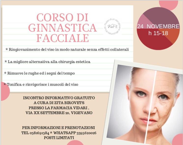 Farmacia Vidari - Corso di ginnastica facciale, il segreto della bellezza