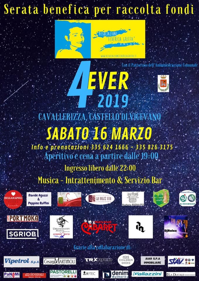4 Ever 2019 - Serata benefica per raccolta fondi