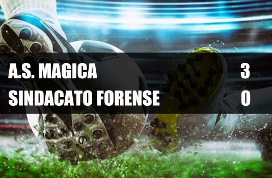 A.S. MAGICA - SINDACATO FORENSE  3 - 0