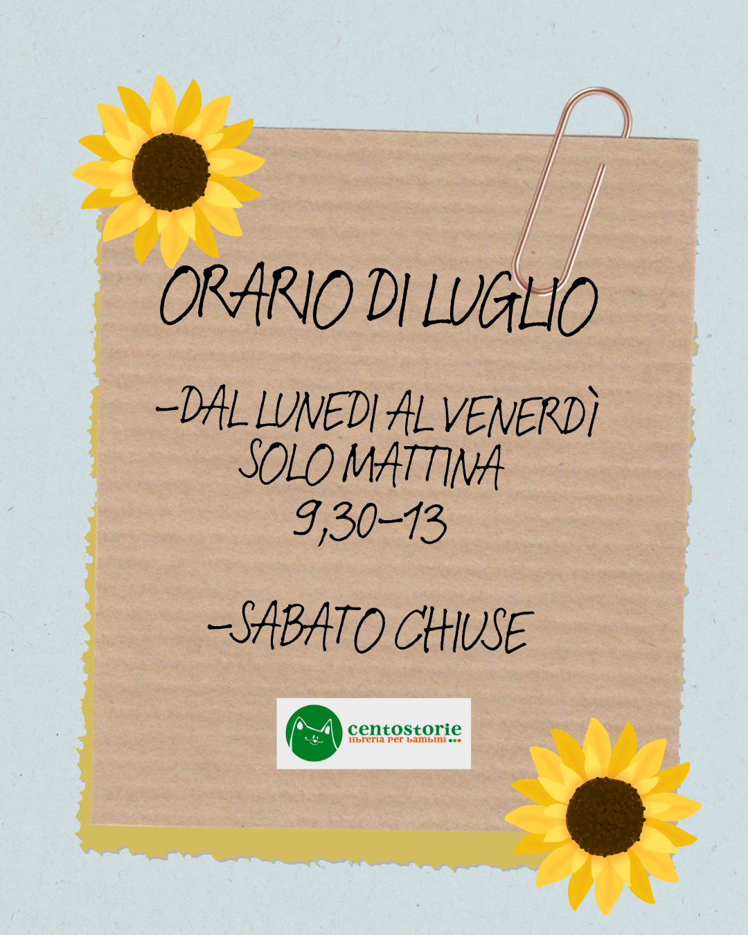 ORARIO DI LUGLIO
