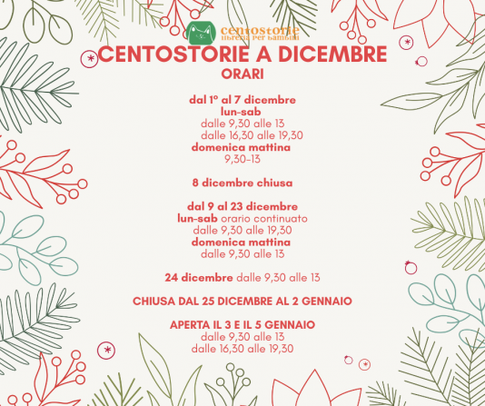 ORARI DI DICEMBRE